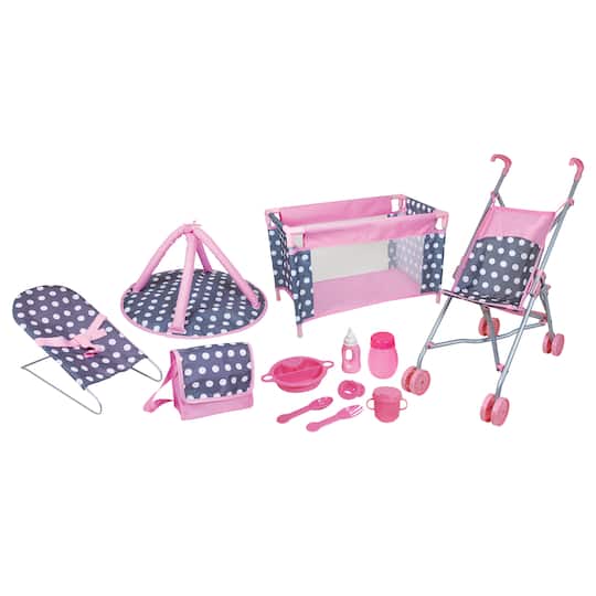 Lissi Dolls; Lissi Dolls Doll Deluxe Nursery Play Set With Accessories; Category:Accessories; Image:1